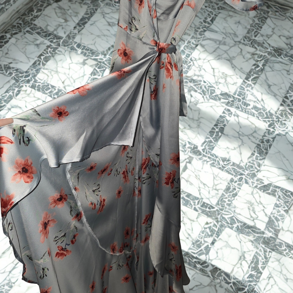 If By Sea Floral Wrap Dress - Picture 2 of 3